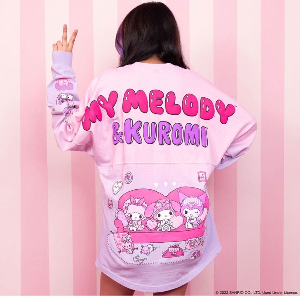 Long sleeve over size spirit jersey my melody kuromi